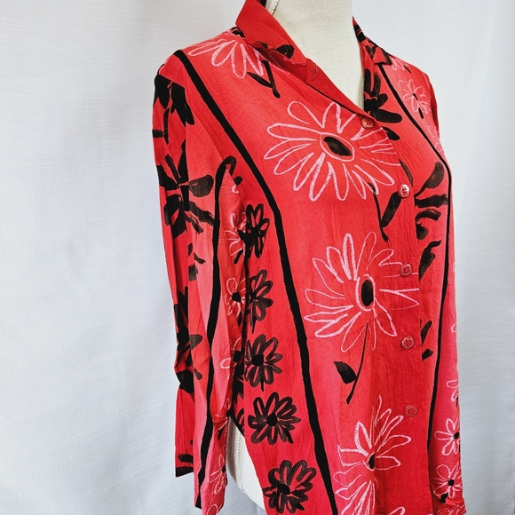 Jams World Vintage 80's Joli Hawaiian Buttondown Shirt size Small - Picture 3 of 11